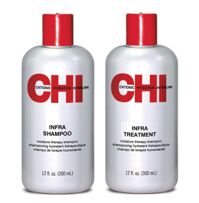 Bộ dầu gội xả Chi Infra Moisture Therapy - 350ml, cho tóc khô hư tổn