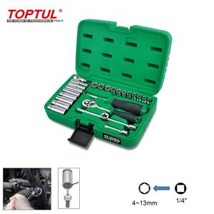 Bộ đầu tuýp 1/4" 25 chi tiết Toptul GCAI2501