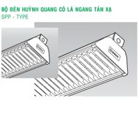 Bộ đèn huỳnh quang có lá ngang tán xạ SPP 2028