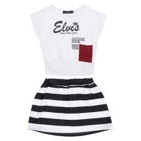 Bộ Đồ Bé Gái Elvis Túi Sọc Đỏ Đen Cirino CSD-005