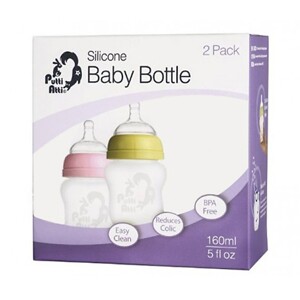 Bộ đôi bình sữa silicone Putti Atti (160ml)