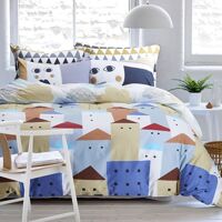 Bộ drap gối cotton lụa Hàn Quốc Julia 213BK16 160x200cm