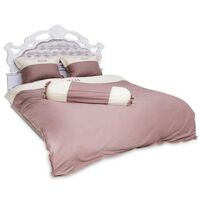 Bộ drap gối cotton satin Hàn Quốc Julia 530BK16 (Nâu tím)