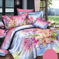 Bộ Ga Gối Cotton Satin Hàn Quốc Julia 497BK16 - 160x200Cm (Không Kèm Chăn)