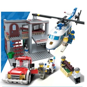 Bộ ghép hình lego cảnh sát Gudi 9318- siêu cảnh sát 465 chi tiết