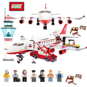 Bộ ghép hình xếp hình lego Máy bay chở khách cỡ lớn Gudi 8913