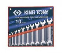 Bộ hai đầu miệng 10 cái hệ mét Kingtony 1110MR, 6-28mm