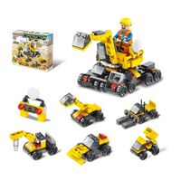 Bộ lắp ráp đội thi công công trình construction team 6in1 lele brother 8520