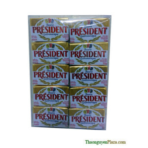 Bơ lạt gói President vỉ 100g (Bơ ngoại)