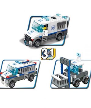 Bộ lego xếp hình Wange cảnh sát cơ động 3 in 1