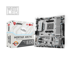 Bo mạch chủ - Mainboard MSI B350M Mortar Arctic