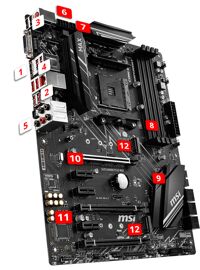 Bo mạch chủ - Mainboard MSI X470 GAMING PLUS MAX