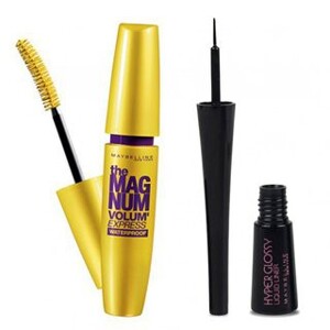 Bộ mascara Maybelline Magnum 9.2 ml và kẻ mắt nước Hyper Glossy 3g