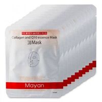 Bộ mặt nạ dưỡng da chống lão hóa Mayan 3D Collagen & Q10 Essence Mask 10 gói/bộ