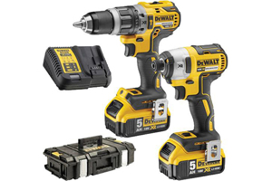 Bộ máy khoan, vặn vít dùng pin 18V Dewalt DCK266P2