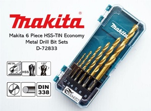 Bộ mũi khoan kim loại Hss-Tin  Makita D-72833 (6 chi tiết/bộ)