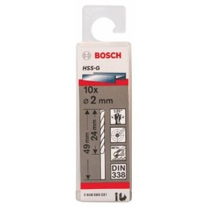 Bộ mũi khoan sắt HSS-G Bocsh 2608595051 - 10 mũi