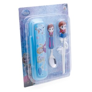 Bộ muỗng đũa tập ăn Frozen 3D có hộp MDTAH-DP2190