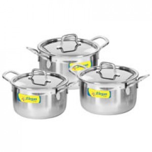 Bộ nồi inox Happy Cook Elegan 3 đáy EL-06CRY