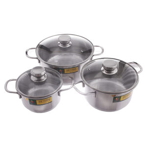 Bộ nồi nắp kính Vietcook V03NK - 3 nồi