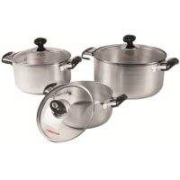 Bộ nồi nhôm đáy từ Brilas Happycook HB06SA - 3 nồi