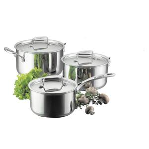 Bộ nồi SCANPAN 74000300 ( 16cm/2lit, 20cm/3,7 lít, 24cm/5.2 lít)