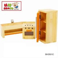 Bộ nội thất nhà bếp bằng tre Benho BH3501C