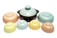 Bộ nồi, tô, chén sứ Pastel Donghwa Z-000134