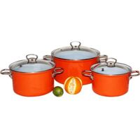 Bộ nồi TRÁNG MEN BELIS ORANGE VIET