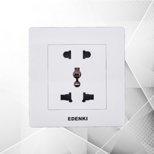 Bộ ổ cắm đôi 3 chấu Edenki EC-005