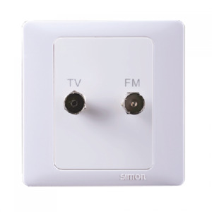 Bộ ổ cắm FM và ổ cắm TV có chống nhiễu chuẩn F Simon Series 50 55118