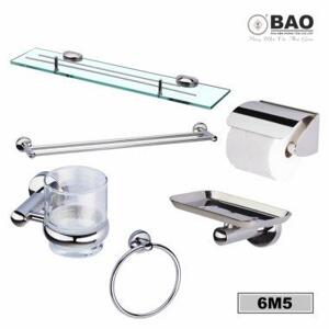 Bộ phụ kiện phòng tắm 6 món BAO 6M5 (INOX 304)