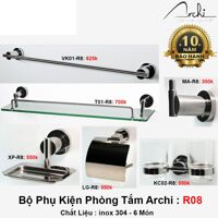 Bộ phụ kiện phòng tắm inox ARCHI R08