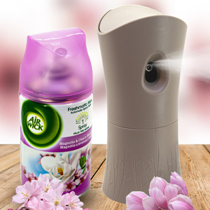 Bộ phun tinh dầu tự động Air Wick Magnolia and Cherry Blossom 250ml QT000326 - hoa mộc lan