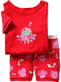 Bộ quần áp cho bé gái cộc tay Baby Gap bạch tuộc