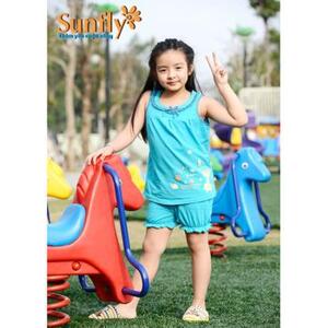 Bộ quần đùi, áo sát nách bé gái Sunfly KD699