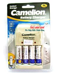 Bộ sạc pin AA, AAA, 9V Camelion BC-0904SM , kèm 4 pin  AA2700mAh