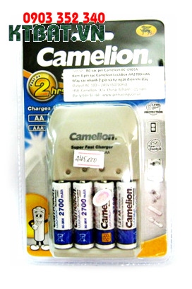 Bộ sạc pin AA, AAA Camelion BC-0905A , 4 pin sạc AA2700mAh