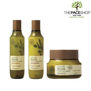 Bộ sản phẩm dưỡng da chiết xuất dầu Ôliu The Face Shop Olive Essential