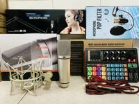 Bộ soundcard K300 hiệu ứng micro AQTA U87 livestream