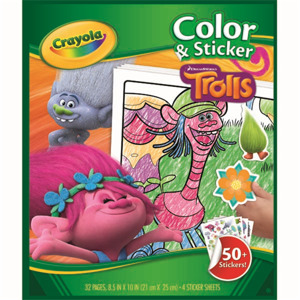 Bộ tập tô màu và hình dán Trolls Crayola 0469210000