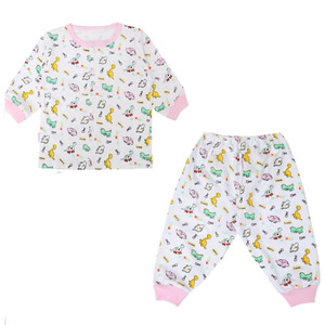 Bộ thun cài nút  tay dài bo in khủng long Nanio BN002 - size 2