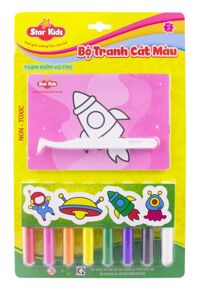 Bộ tranh cát màu & Thám hiểm vũ trụ Star Kids K507