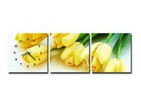 Bộ tranh đồng hồ Hoa tulip vàng HL1233