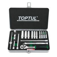 Bộ tuýp Toptul GCAD1822, 1/4" 18 chi tiết