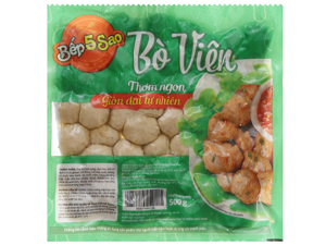 Bò viên Bếp 5 sao gói 500g