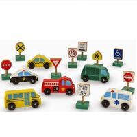 Bộ Xe Và Biển Báo Giao Thông Melissa & Doug MB3177