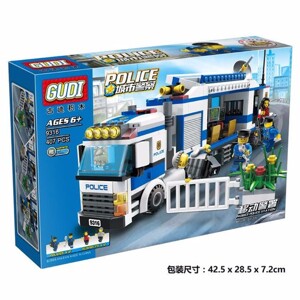 Bộ xếp hình Gudi 9316 Trạm cảnh sát lưu động - 407 chi tiết