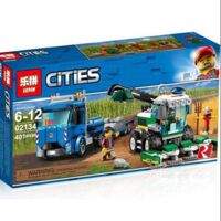 Bộ đồ chơi xếp hình Lepin City 02134 - Xe tải hạng nặng chở máy làm đất 401 Chi Tiết