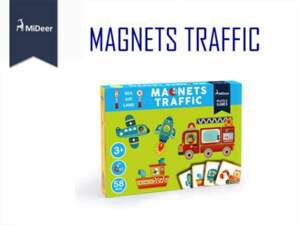 Bộ xếp hình nam châm Magnet Traffic Mideer